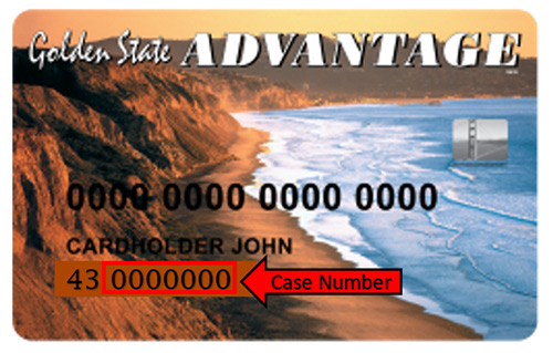 Image of an EBT card with the 7-digit case number highlighted.